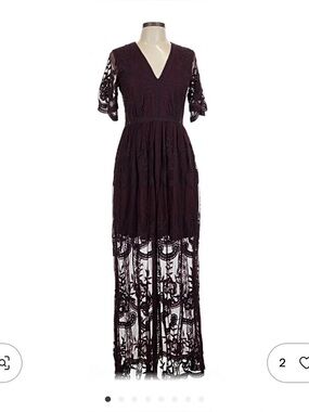 Altar’d State Plum lace dress - small
